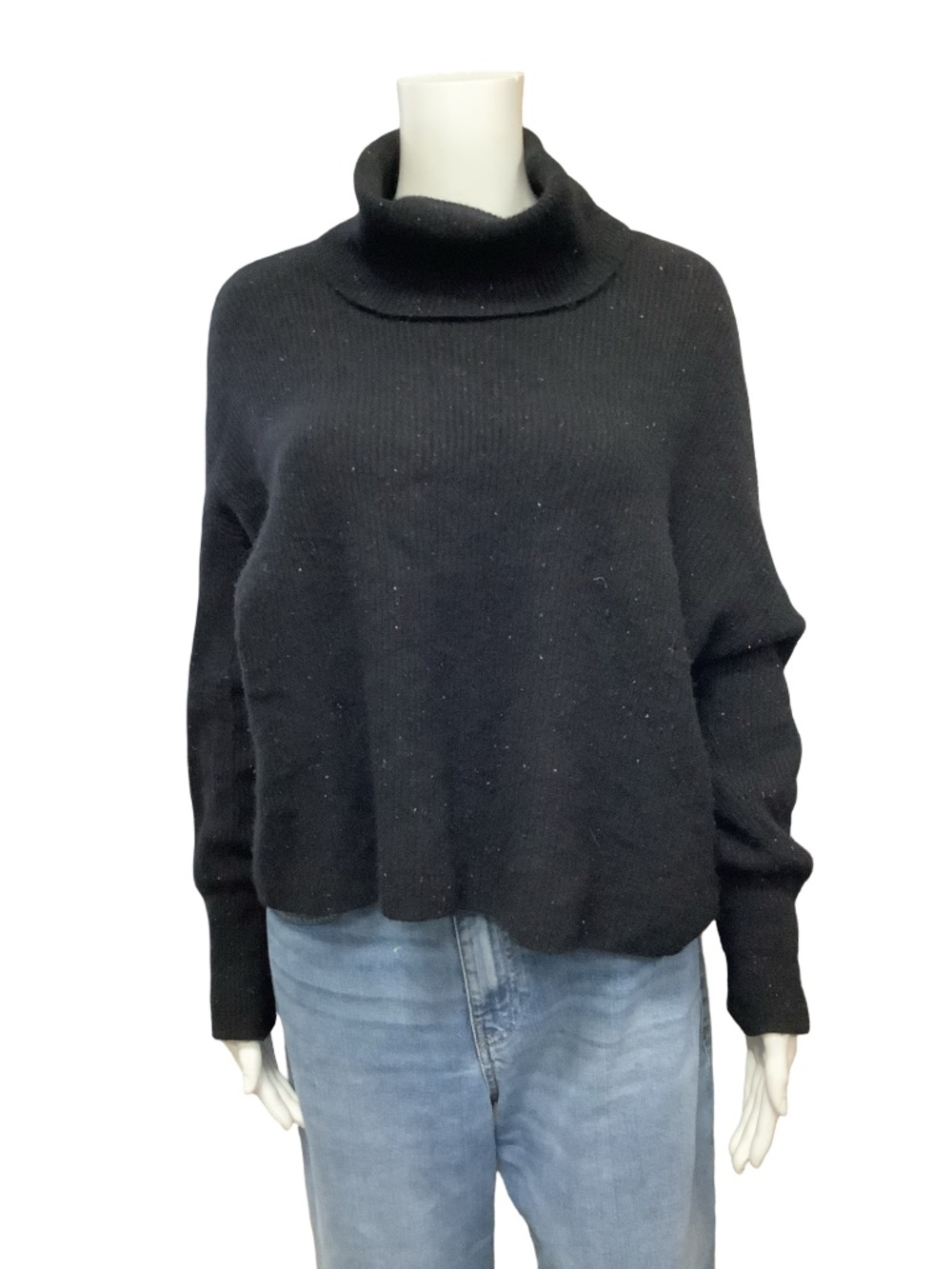 Line Cashmere Turtleneck Sweater Black Size: L